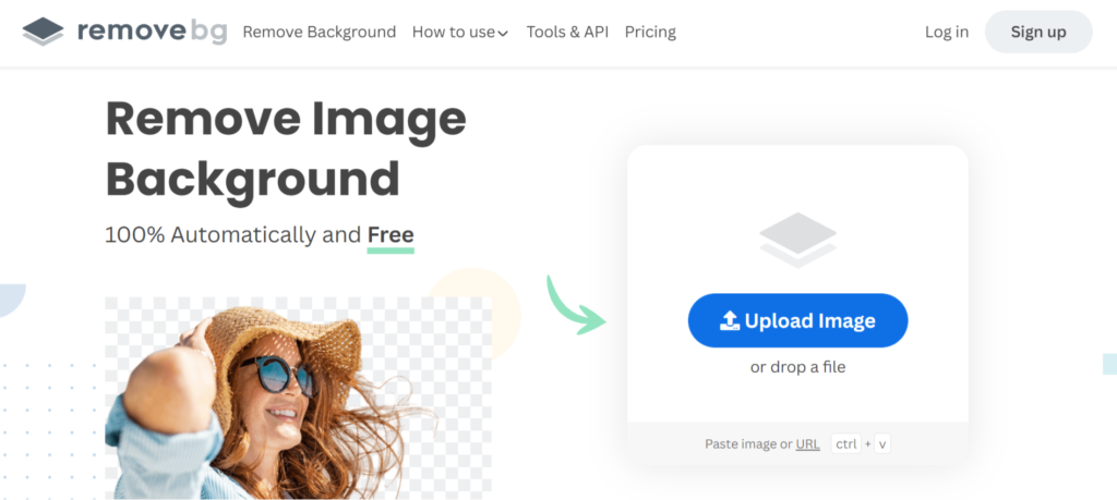 Remove image background tool - remove.bg