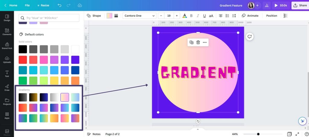Gradient Feature in Canva (New Canva Features 2023)