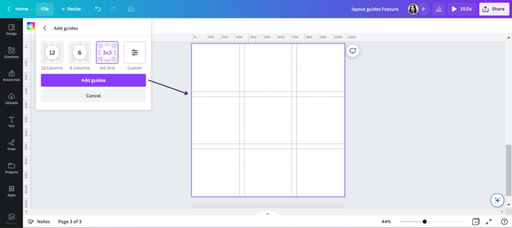 Layout Guides Feature Canva (New Canva Features 2023)