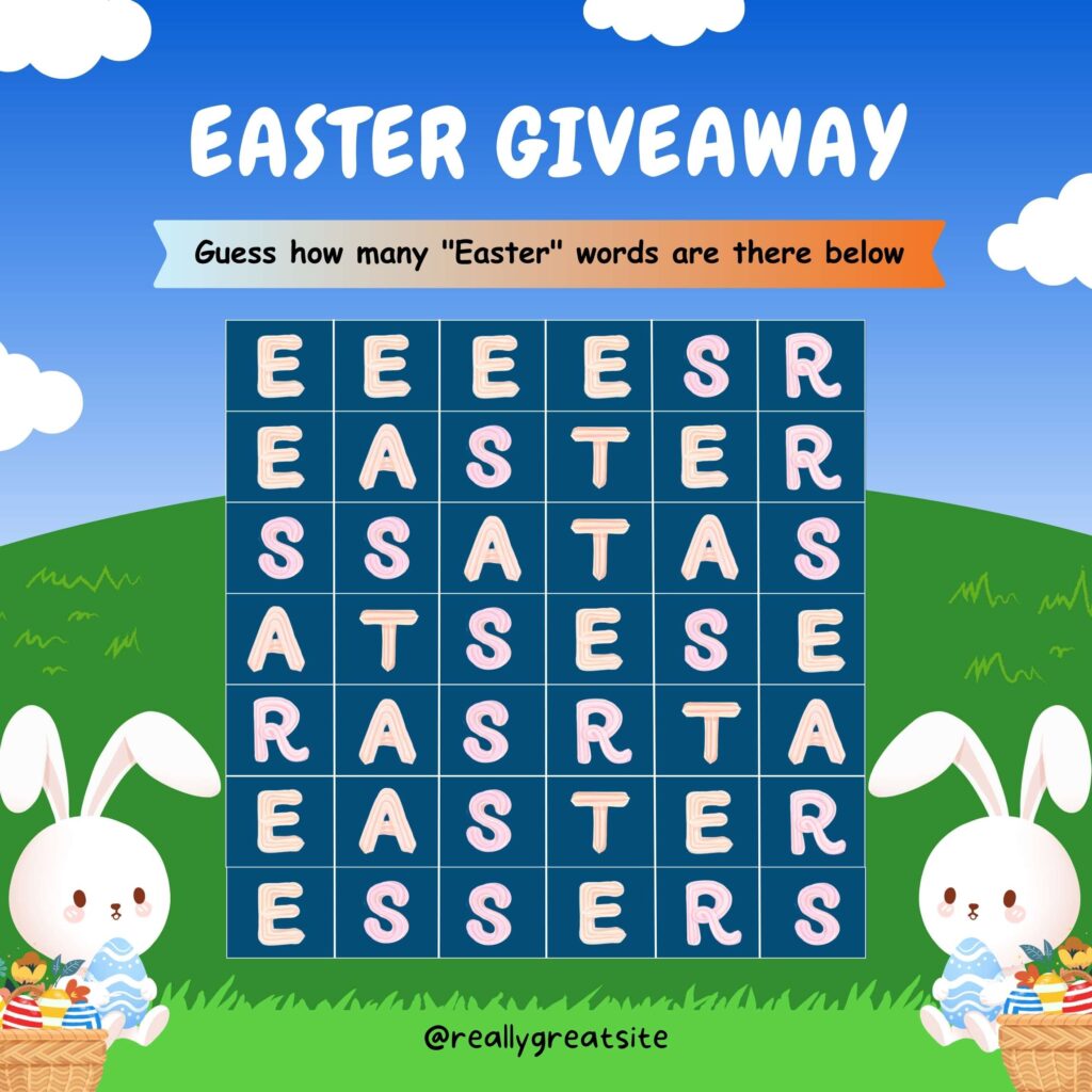 Easter Giveaway Instagram Post (Easter Social Media Post Ideas for your business)